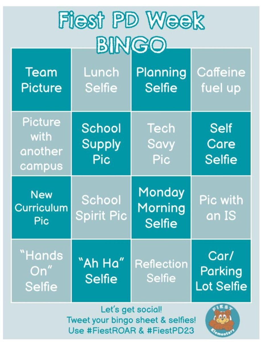 Planning selfie!! Ready to roll this school year!! 🙌 #Bingo #FiestROAR #FiestPD23 <a href="/cfisdfiest/">Fiest Elementary</a> <a href="/CFISDPK1/">cfisdprimary</a> #cfisdpk1powerup