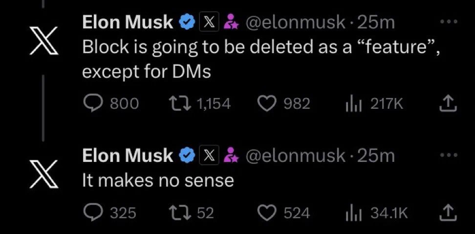 ElonsButt's tweet photo. I will leave if I have to read blue check bullshit https://t.co/V9zJVcopFr