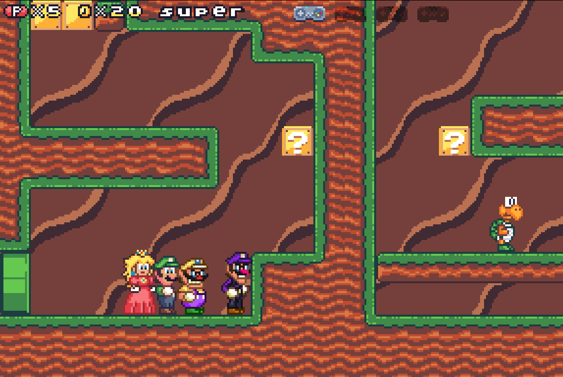 Xand0r's tweet photo. I made a Game Jam entry using the Mario engine I've been working on for years! https://t.co/Q4U97ehywJ #supermario #mfgg #mfggjam #marioismissing https://t.co/vSaVyrszqx