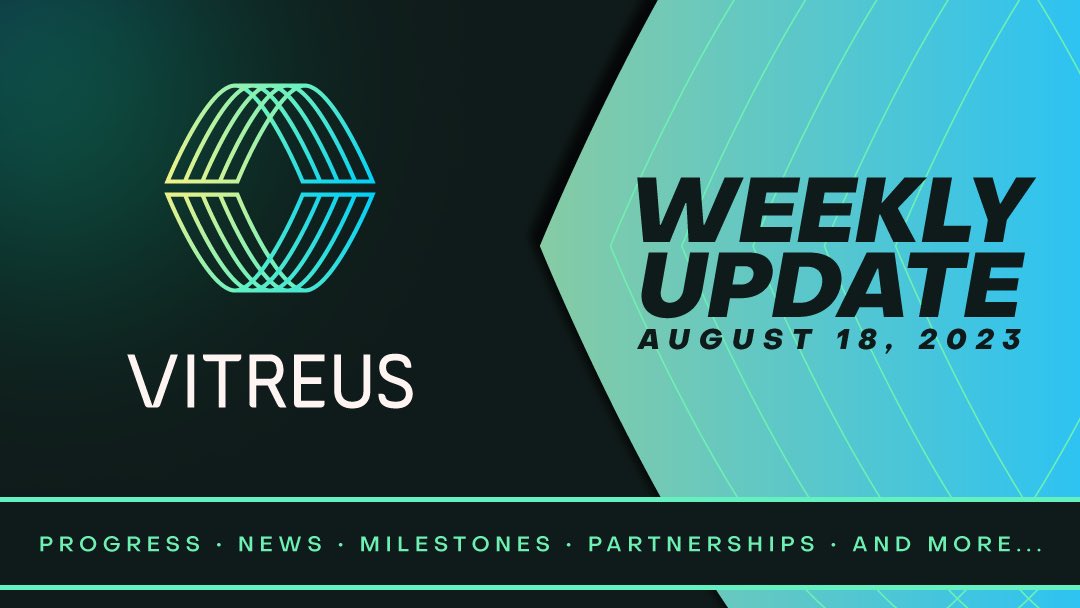 Happy Friday!!!

It’s that time of week again… Weekly <a href="/VitreusChain/">Vitreus DAO</a> build update. Head down. Laser focused. Another great week of progress and achievements. As you can see, there’s a lot happening. LETS GOOO!!! 

Vitreus Platform
Last Week’s Achievements:
✅ Finalized