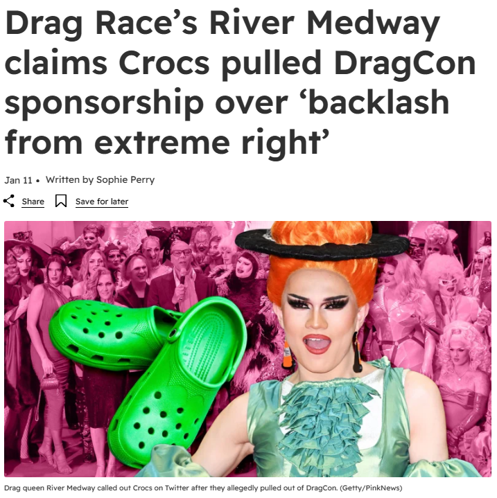 Dona_Tarte's tweet photo. quick reminder, cr*cs pulled out of rupauls drag con UK 2023 because t*rfs hounded them for the convention being kid friendly. they dropped out the moment they received any heat. 

before "hOw Is ThIs KiD fRiEnDlY" literally sponsored by teletubbies, overall wholesome + PG event. https://t.co/jHrMB8KRib