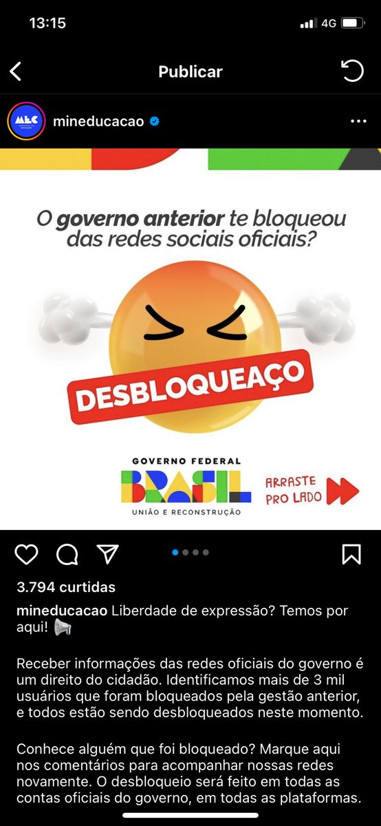 RphilRamos's tweet photo. Parece piada, mas quem está comentando com críticas ao desgoverno na publicação do Instagram, está sendo bloqueado..

Viva a democracia.🤡🤡🤡

https://t.co/lCitxLffKM https://t.co/txeOO3jzvY