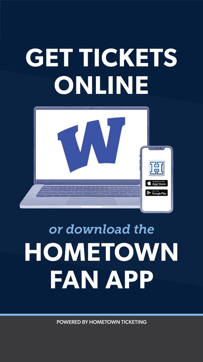 WHSAthletics234's tweet photo. Attention all Panthers Fans:

Tickets for this falls Football Games will be completely online, no cash will be accepted at the gate. To purchase tickets, go to the link below, scan the QR code attached, or download the HomeTown app!

https://t.co/527FRCojIJ https://t.co/uae6fUkTPd
