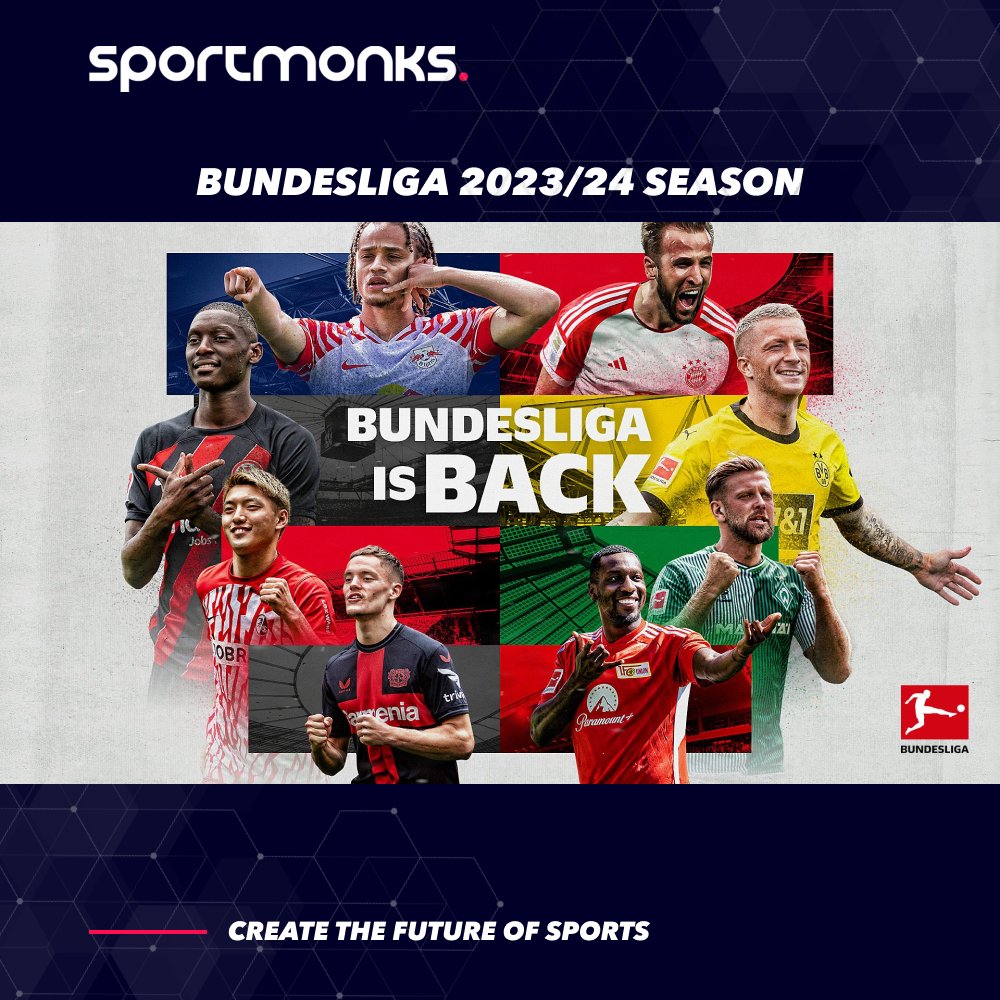SportMonks_com's tweet image. Excitement brews as the Bundesliga 2023/24 season kicks off today!
Buckle up because the journey of the Bundesliga 2023/24 season starts today, promising a footballing spectacle like no other!
#FOOTBALLAPI #FOOTBALLDATA #BUNDESLIGA #NEWSEASON