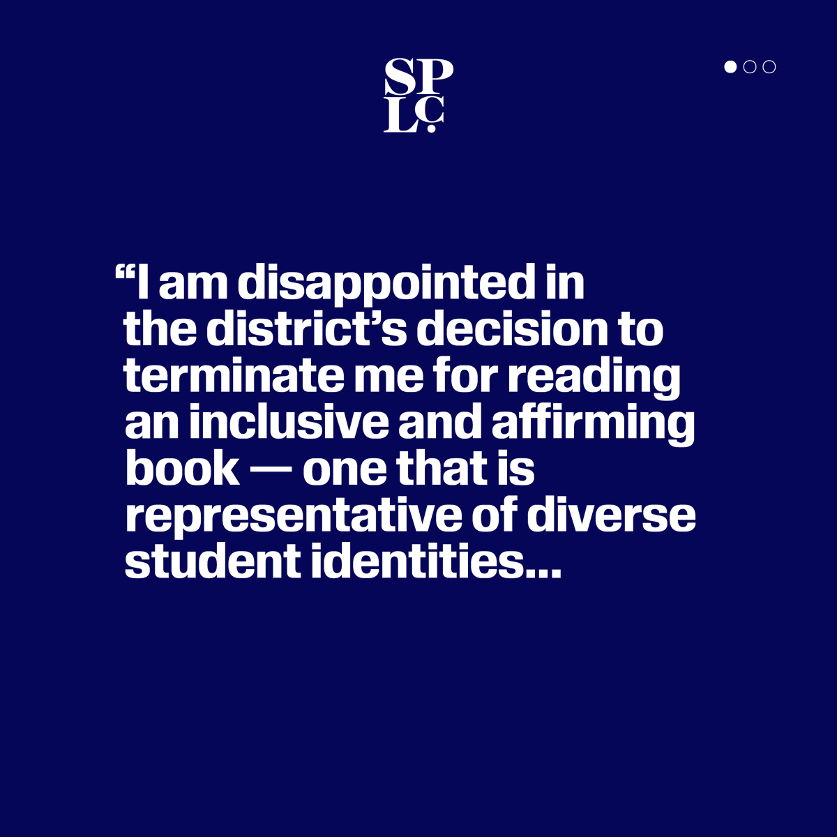 splcenter's tweet photo. The Cobb County School Board has voted to terminate Katie Rinderle - enforcing vague policies & ignoring the tribunal's recommendation not to terminate.
Let it be known that this is not the end for this case as the SPLC continues to #StandWithKatie. Read: https://t.co/7mSP3EhCxP https://t.co/Aekt76YJcF