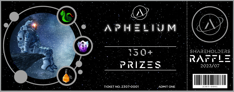 ApheliumGame's tweet photo. 1 and a half hour 'til our 1st Shareholders Raffle live on Twitch! Got your tickets from those pre-July 15 tokens already? 🎟️

PLUS a few teasers about the next updates! Can't wait to see you there!

#WAXFAM #NFTs #WAXNFT #P2E #ApheliumGame https://t.co/fCbSmdnTL5