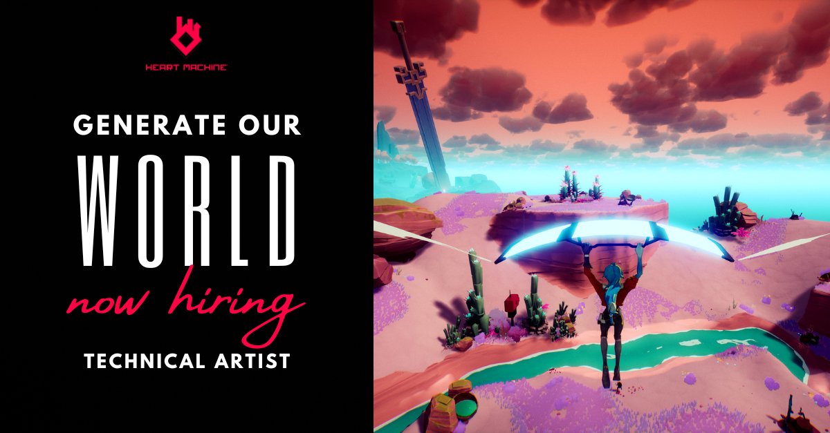 HeartMachineHQ's tweet photo. We're #hiring a JUNIOR to MID-LEVEL Tech Artist! Come work with us on #HyperLightBreaker and beyond 🤫🤫🤫
#hiringnow #hiringalert #workingames https://t.co/RGLBkr35F8