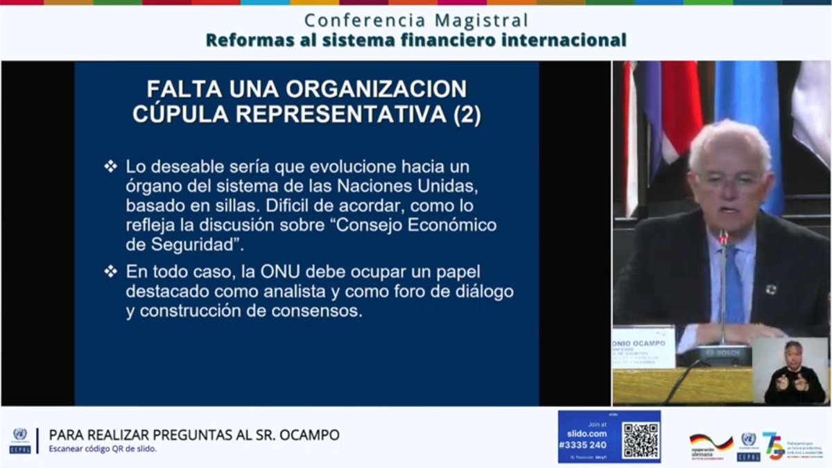 icrict's tweet photo. “La ONU debe ocupar un papel destacado como analista y como foro de diálogo y construcción de consensos”, señaló nuestro comisionado @JoseA_Ocampo en su conferencia "Reformas al Sistema Financiero internacional en 🇨🇱 Live:📷https://t.co/6cDIwQcwQe #PactoFiscalYa #CEPAL
@cepal_onu https://t.co/09dooIbVOH