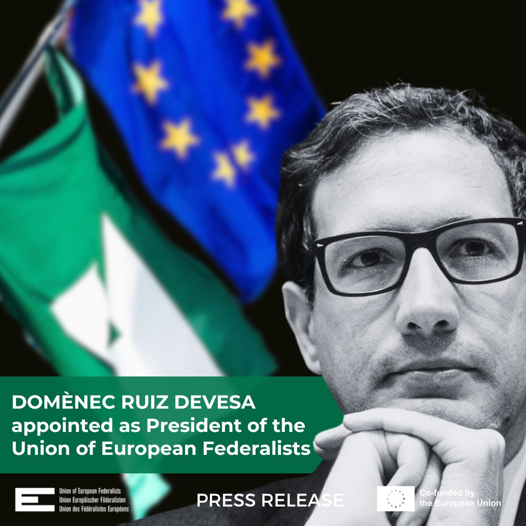 [1/2] PR UEF | 18 August 2023 | Domènec Ruiz Devesa  appointed President of the UEF
Sandro Gozi stepped down after five successful years at the head of the organisation.

Read here the PR: federalists.eu/news-uef/view/…