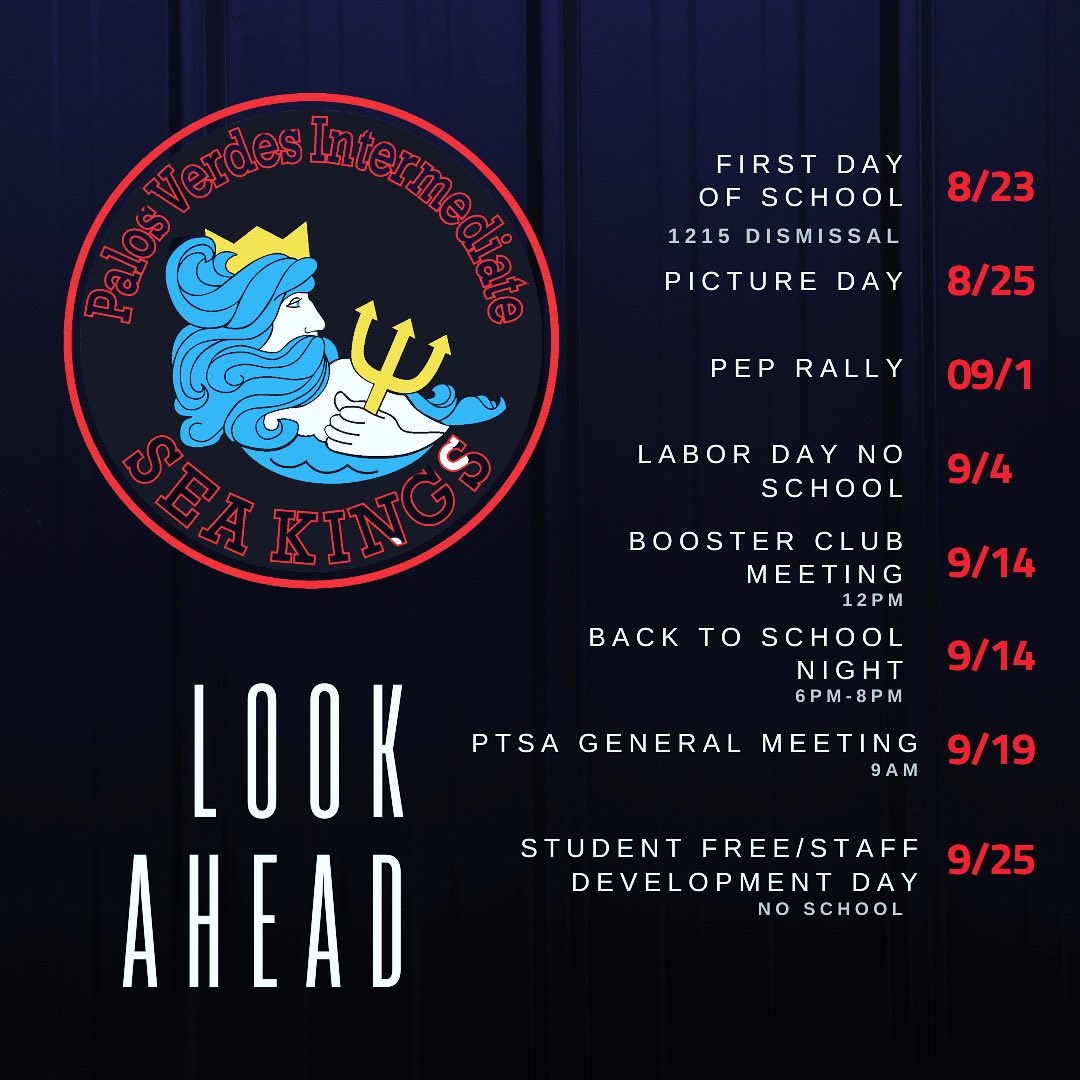 Happy FriYAY Sea Kings! Looking forward to seeing all of you next week! 🔴🔱⚫️  <a href="/PVIS_Seakings/">PVIS Seakings</a>