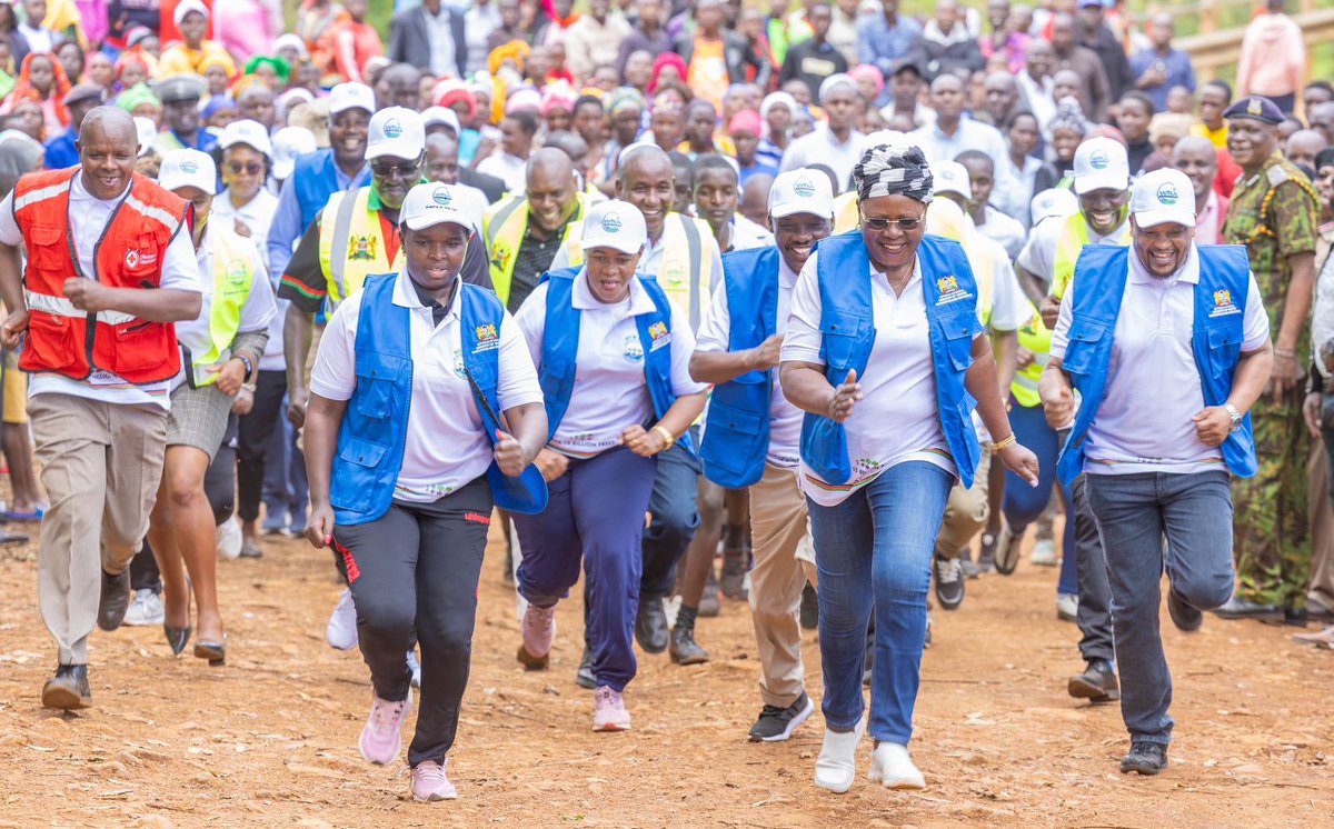 CS. Alice Wahome, Bomet Woman Rep Toto, PS. Aurelia Rono, PS. Paul Rono participate in “ Running for Water “ marathon in Bomet county. 

This was during a tree planting exercise by the <a href="/MOWSI_KE/">Ministry of Water, Sanitation and Irrigation</a> 

<a href="/PsRonoh/">PS Water and Sanitation, Dr Kipronoh Ronoh Paul</a> 
<a href="/PSAureliarono/">Dr. Aurelia Rono</a> 
<a href="/LinetChepkorir_/">Hon. Linet Chepkorir Toto</a>