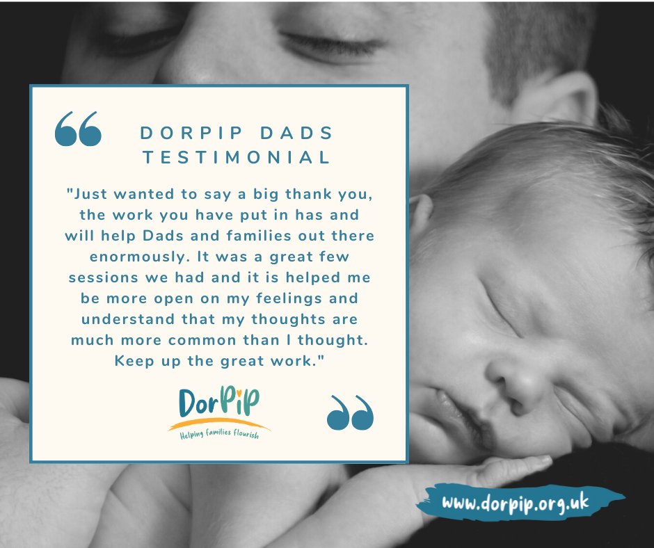 How are you feeling, Dad? 👨‍👧‍👦 - DorPIP Dads is an educational and life skill course about men’s mental health, baby development and how that impacts on your role as a father. Next Course starting 26th September: dorpip.org.uk/dorpip-dads