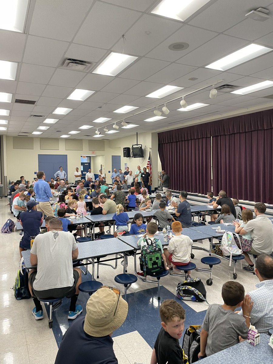 Kimmacstone's tweet photo. All Pro Dads meeting this morning @McKitrickElem . Great turn out and parental support. @mckitrickpta @Bobcat_PhysEd @mckitrickmedia https://t.co/aba3Q41FUD
