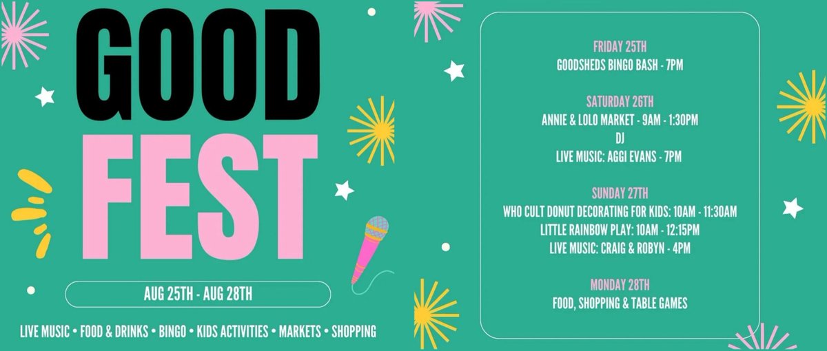 Looking forward to playing #GoodFest at @GoodshedsBarry on Saturday 26th August!! 🙌🏻

#LiveMusic #BankHoliday #BankHolidayWeekend #Music #Musician #Singer #Guitarist #AugustBankHolidayWeekend