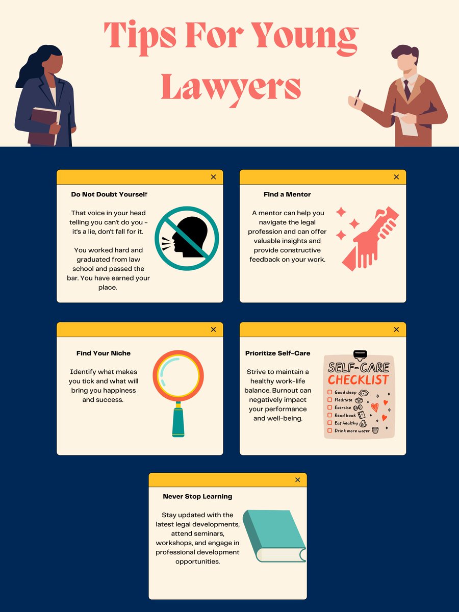Listen up rookie lawyers,  

Being a successful lawyer is a journey, and you will continue to learn and grow throughout your career. Stay committed to your professional development and always strive for excellence.  

You cannot succeed without failure!

#lawtwitter