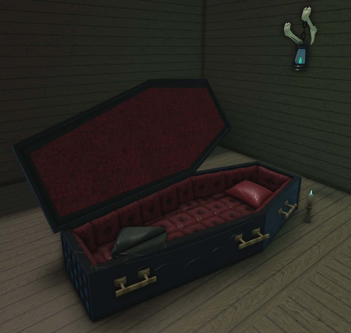 Villemobuilds's tweet photo. I know its a long time until Halloween, but.. here is a nother coffin. 🧌

#bloxburgbuilds #ROBLOX 
@heybloxburg @AshleyTheUni https://t.co/dyzMItDoH2