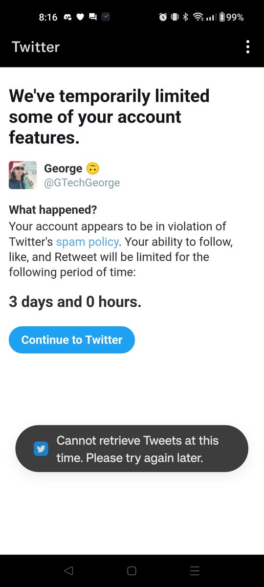 GTechGeorge's tweet photo. Welp, that's the last straw for me

Suspended for absolutely no reason whatsoever with no warning or explanation as to why

Fuck this platform https://t.co/9IpNAHJ182