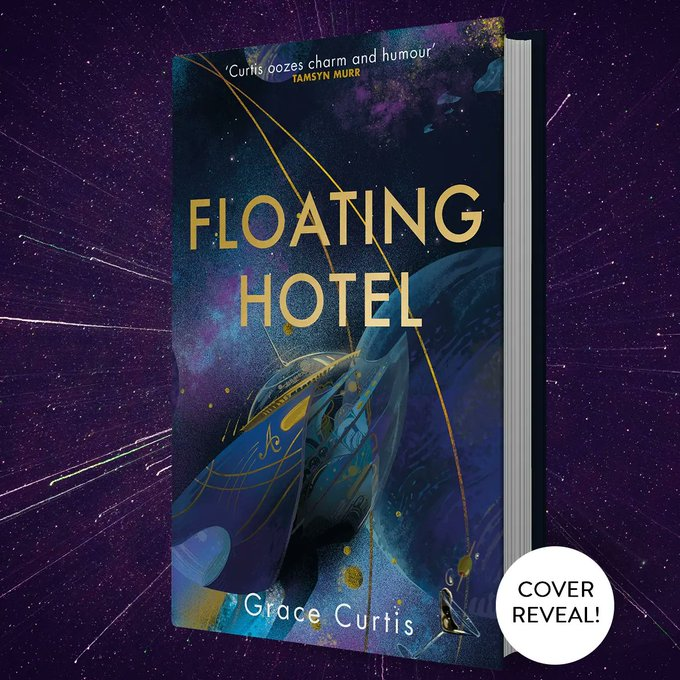 molluskey's tweet photo. The cover reveal for #FloatingHotel is live! A jolly collection of misfits making shenanigans aboard a once-grand hotel, as it spirals its way gently through the galaxy. I left my heart somewhere in these pages, and I'd quite like it back @GracinhaWrites . . . https://t.co/rlCQPLtFTK