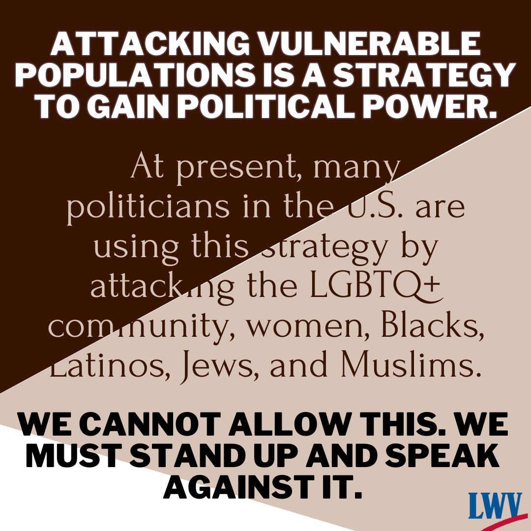 A call to action for everyone. #lwvgnba #jointhemovement #diversity #inclusion #minorities #vulnerablepopulations #community #change #dogood #communitygroups #communities #neighbors #socialgood #vulnerable #socialjustice #america #welfare #democracy #allforone #peace #support