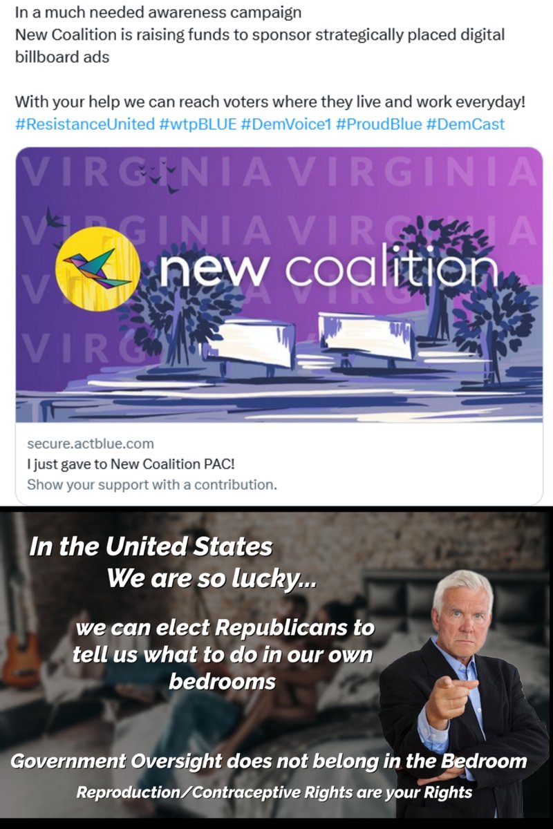 ActionDemocrat's tweet photo. Yesterday our tweets had 20k views, if every view was just $1 we would have billboards across Virginia making a real difference in this Nov election
For just $1 you can be the difference in this election
#ResitanceUnited #wtpBLUE #DemVoice1 #ProudBlue #DemCast https://t.co/6LQh6furam