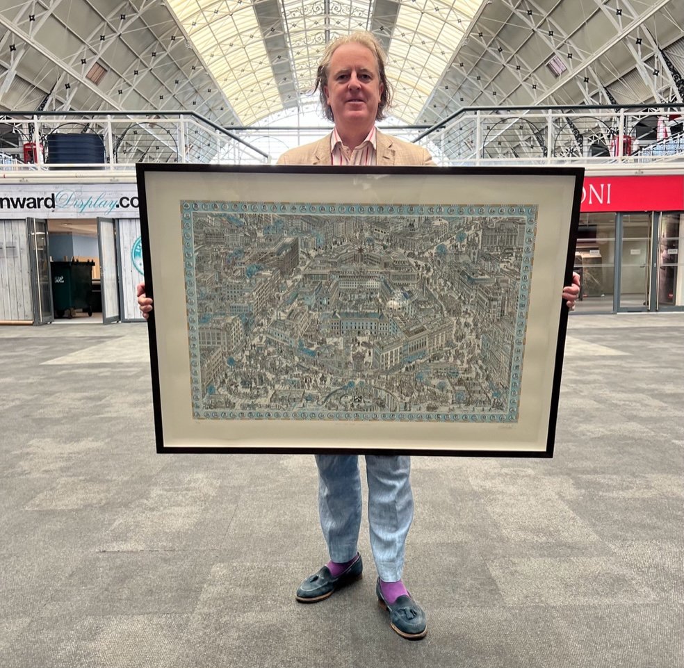 TAGFineArts's tweet photo. NEW print release! Adam Dant's '900 Years in 900 Stories', published in collaboration with @BartsHeritage and part of the Barts 900 celebrations of @BartsHospital.  A charity print, % of sales support @BartsHeritage. Secure your hand tinted litho here: https://t.co/tzBnL9gRup https://t.co/HznIxFOPX0