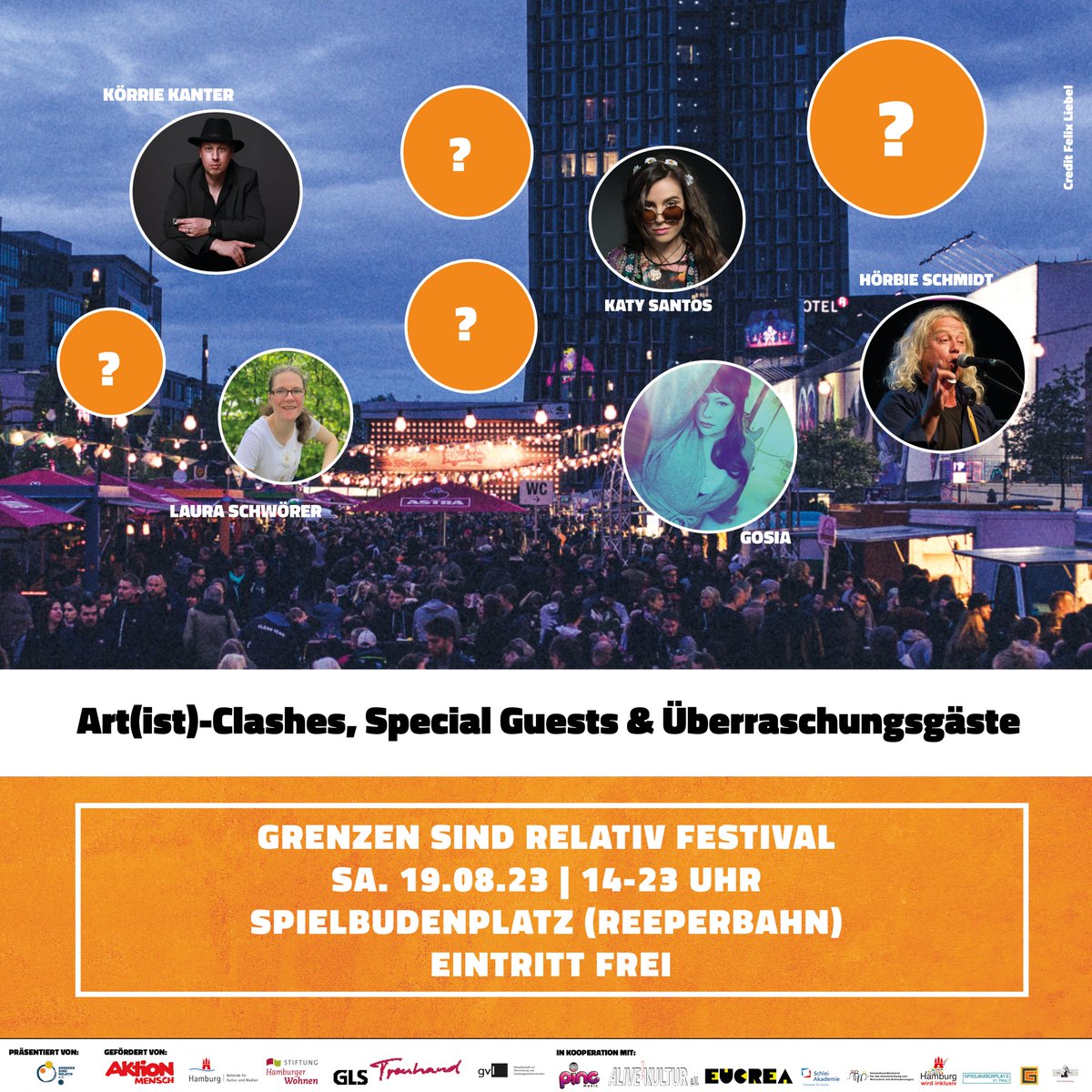 Morgen live auf unserem GSR-Festival <a href="/spielbudenplatz/">Spielbudenplatz</a> als Special Guest mit dabei: Special u.a. mit dabei Körrie Kanter, Hörbie Schmidt, Gosia, Katy Santos und Laura Schwörer.
Kommt rum. Um 14 Uhr gehts los. Der Eintritt ist frei!
grenzensindrelativ.de/grenzen-sind-r…
#gsr #festival #musik