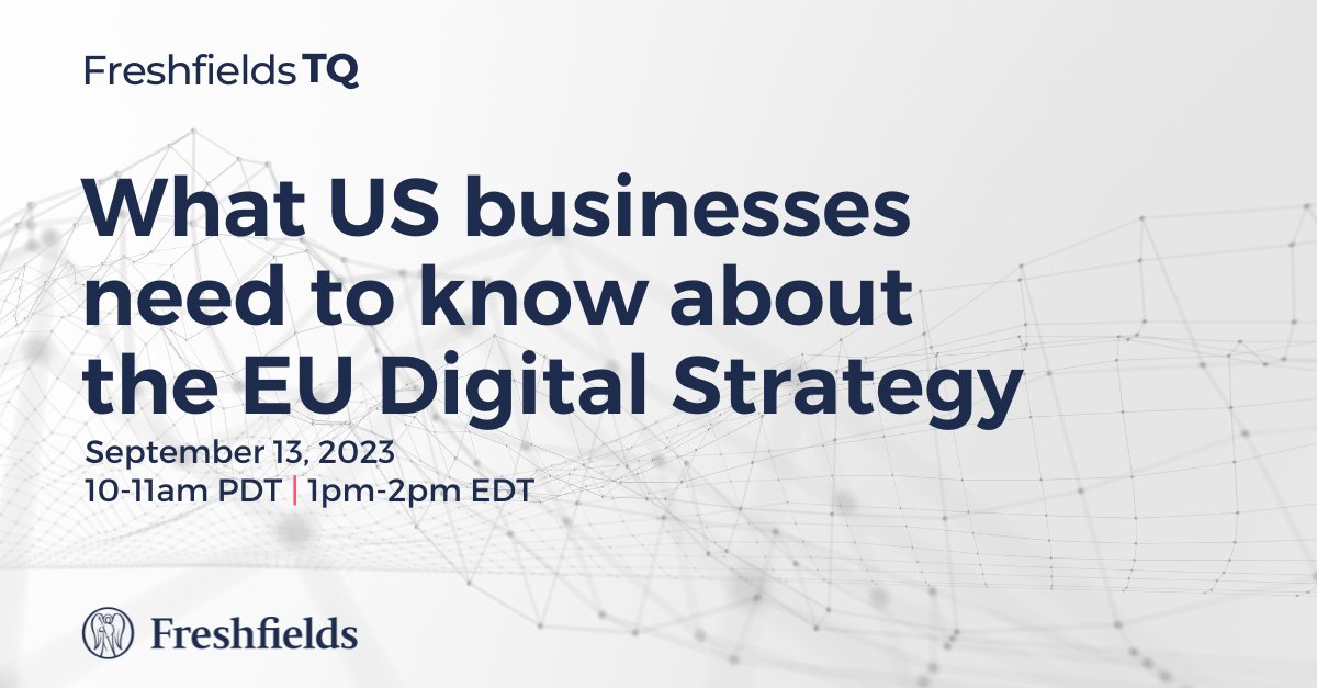Join our latest webinar for a practical overview of the ambitious plan from lawmakers in Brussels to regulate the digital economy, the so-called EU Digital Strategy – with analysis of the impact for US businesses with a nexus in Europe   Register now: okt.to/xN1OKt
