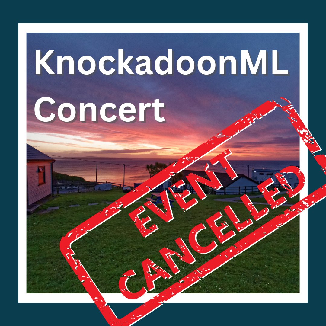 KnockadoonML's tweet photo. Unfortunately, the weather forecast for this evening has deteriorated and we now have an orange warning. On safety grounds we have made the difficult decision to cancel our public concert tonight, therefore we advise people not to travel in this weather. (1/X) https://t.co/E6qsdk8brU