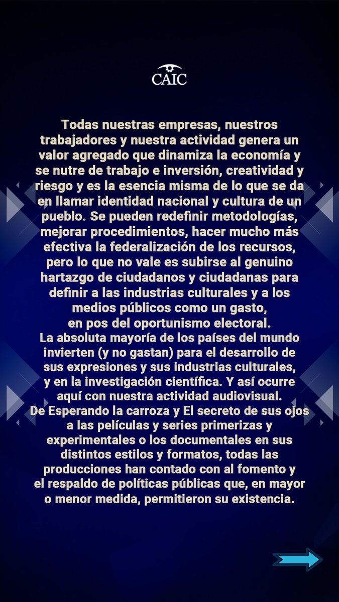 HaddockFilms's tweet image. Comunicado de @CAICargentina sobre la coyuntura actual Argentina.  

#caic #industriaaudiovisual #industriacultural #cultura #argentina