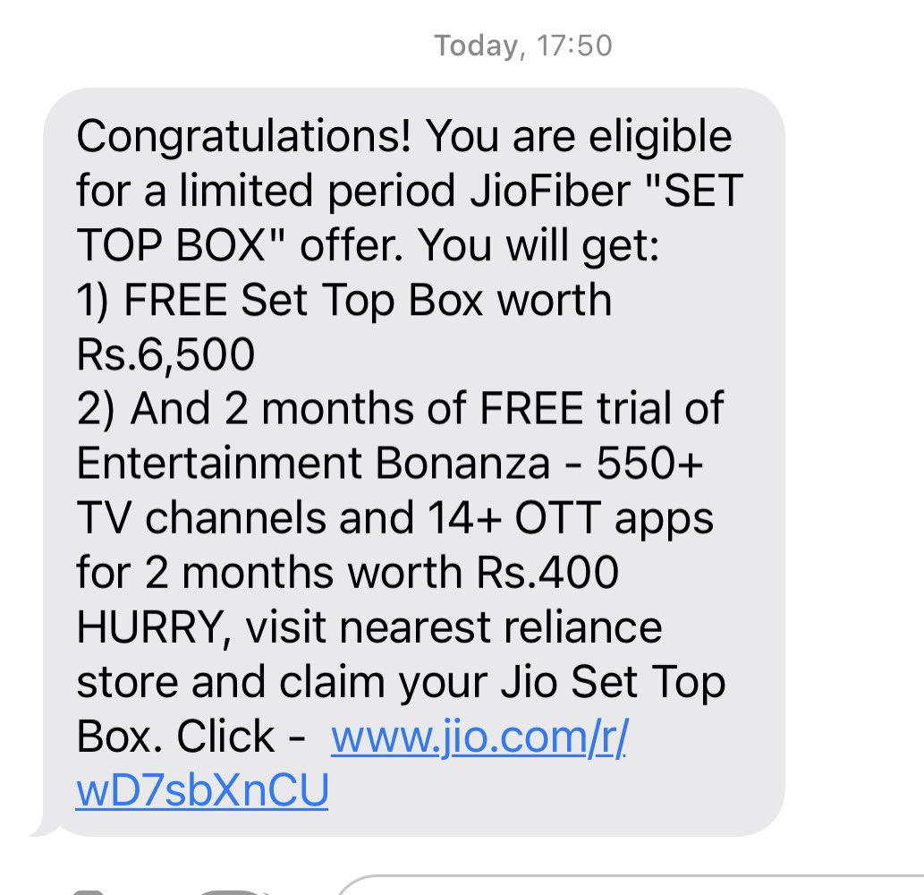 kbkumar83's tweet photo. getting calls &amp; sms from @JioCare to collect #jiofiber STB for my connection 08392358889. Visited all offices at #bellary but getting simple message NO STOCK. Why @reliancejio wasting my time when there is no stock. Raised a complaint SR00001PFLZB but closed without resolution https://t.co/vdn6qGNjon