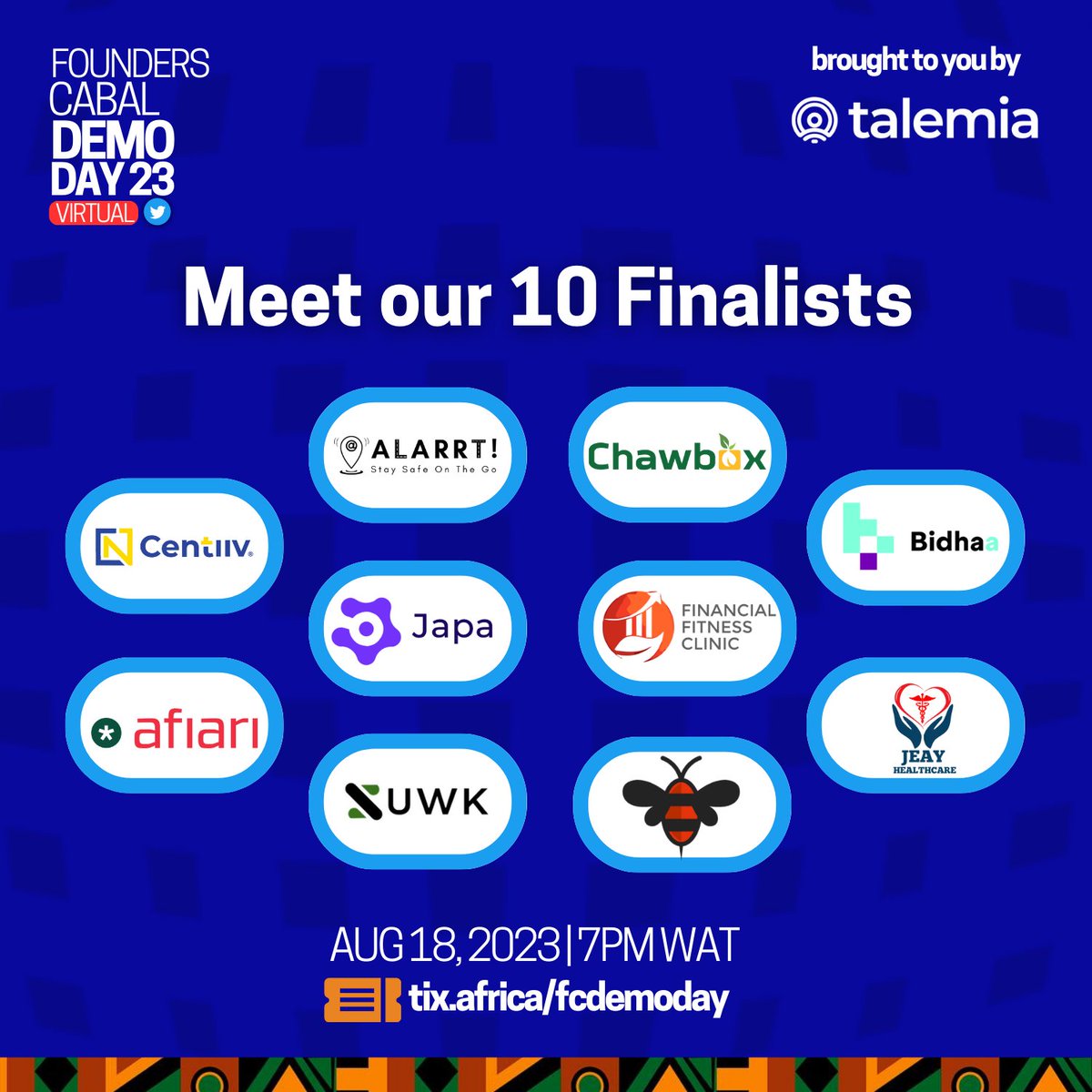 chawbox's tweet photo. Here is exciting news! 💃

Join us today as we unbox the next big thing!

Chawbox is taking the stage to pitch at the Founders Cabal Demo Day '23 by @talemiahq.

Stay tuned for the live presentation at 7pm on Twitter.

Don't miss out on this moment of innovation and inspiration! https://t.co/hykNEpePWN