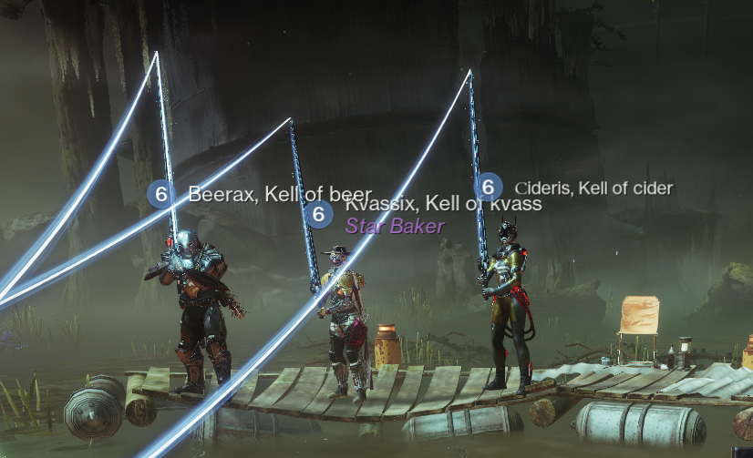 Best Fireteam i've come across. Kvassix, Beerax &amp; Cideris #Destiny2