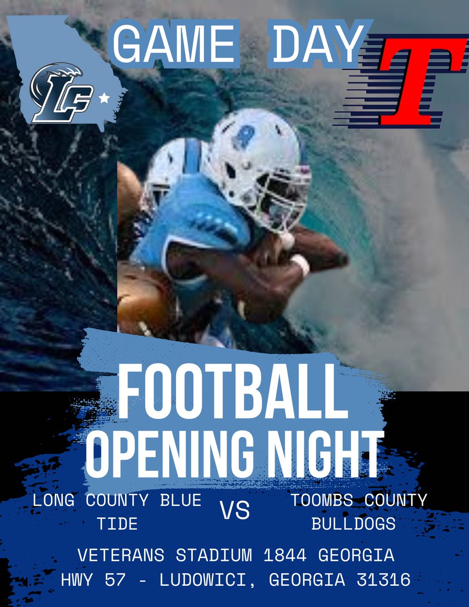 Coach_Pfiester's tweet photo. Game 1 for @LongCoFootball #Team26 in Ludowici tonight!  Appreciate @coach_mcafee putting the graphic together!  #TideFAST🌊 #Play12 https://t.co/qYNkPvYq1v
