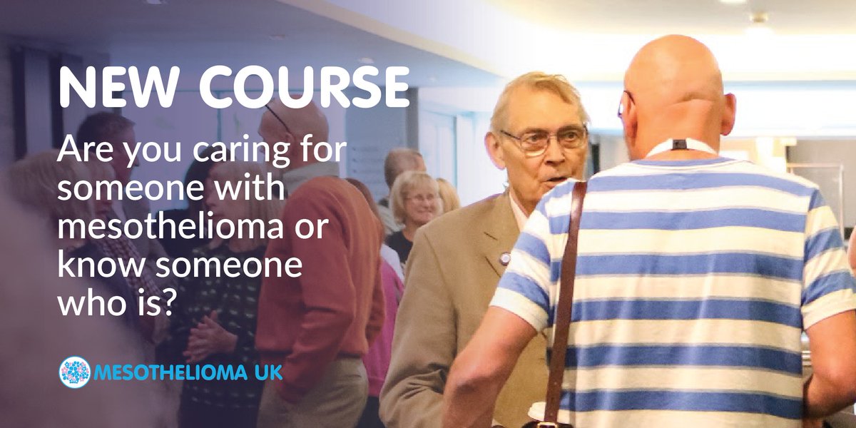 Mesothelioma UK (@mesouk) on Twitter photo Are you, or is someone you know, caring for someone with mesothelioma? We’re launching a new six-week course. The one-hour sessions will show you what to expect and who to ask for support – both for the person you are caring for and yourself. Email Support@mesothelioma.uk.com Are you, or is someone you know, caring for someone with mesothelioma? We’re launching a new six-week course. The one-hour sessions will show you what to expect and who to ask for support – both for the person you are caring for and yourself. Email Support@mesothelioma.uk.com