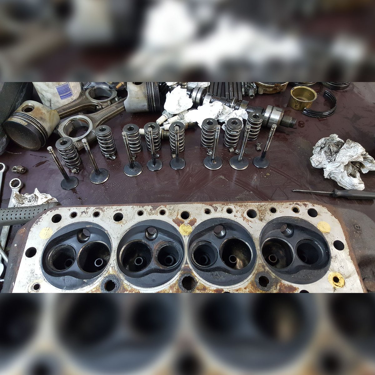 70sResto's tweet image. Update on the #Midas #MkII: Disappointing news as we were hoping for a straight cut gearbox. ⚙️ Also, the head has had work done on the inlets but none on the exhaust. We'll keep you posted on our progress! #MiniMidas #CarRestoration #ClassicCar #ClassicCarRestoration