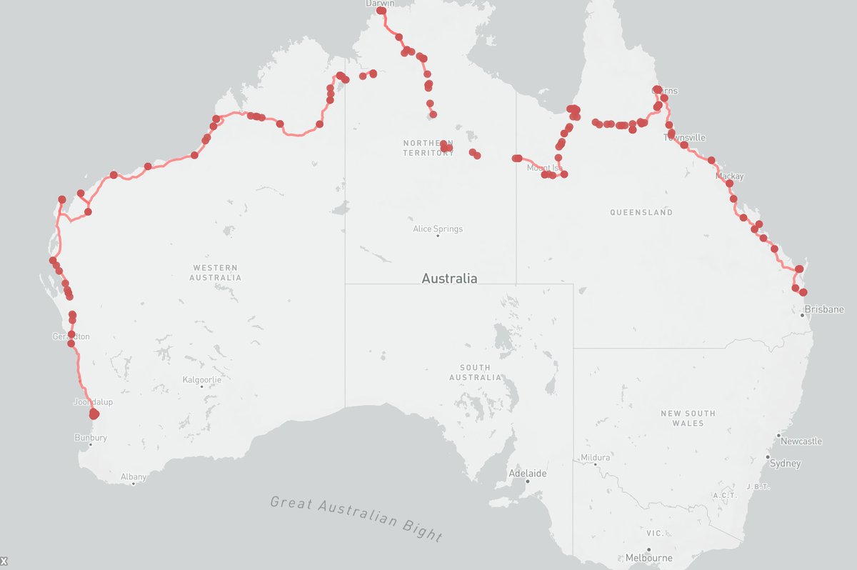 TeslaFuelFree's tweet photo. Now enjoying the ubiquitous DC chargers on the East coast, instead of AC charging at our accommodation overnight from Perth to Cairns. https://t.co/3pa2IBBzJG