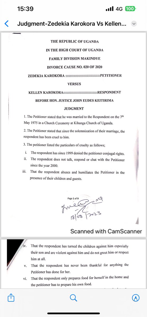 FERDINANDIUS's tweet photo. CASE ALERT; "No Adultery, No Divorce"
Court has held that a husband cannot divorce his wife based on cruelty and desertion alone in absence of Adultery. 

In the case of Zedekia Karokora v Kellen Karokora Divorce Cause No. 020 of 2020, Justice John Eudes Keitirima has set a strange precedent and denied a husband to divorce his wife on ground that the Husband did not prove adultery and that even if he had proved cruelty and desertion, that's not enough.

In the Petition, the Huband Zedekia who has been married to Kellen since 1975, sought to divorce her on grounds that she denied him conjugal rights since 1999, has been cruel to him, each person cooks their own food, abuses him and she believes in which craft among others. That such conduct has adversely affected the man's health by causing him mental anguish, depression, nervousness and has since developed hypertension and diabetes. The husband sought for divorce and disposal of their matrimonial property. The wife denied the allegations contending that she has never been cruel to her husband.

In the 9 page Judgment, Justice John Eudes Keitirima has held as follows;
"in this petition, the Petitioner stated that he has been denied conjugal rights by the respondent since 1999, the respondent has been cruel to him and does not receive any care from the respondent. In her evidence, the respondent denied the said allegations by the petitioner. Even if his evidence, the Petitioner could have proved cruelty and desertion on part of the respondent, those grounds alone are not sufficient to dissolve marriage. Cruelty or desertion must be coupled with adultery. The Petitioner has not proved adultery on the part of the respondent. In this case, the petitioner had to also prove adultery on part of the respondent on tp of the other grounds he raised in the petition. The grounds of cruelty and desertion cannot stand alone or even if they are coupled as grounds for divorce. Therefore the petitioner has failed to prove the grounds for divorce and the petition will be dismissed"

I have called this a strange judgment because it sets the precedent that the only ground that can dissolve marriage is "Adultery" and the rest of the grounds cannot stand alone. This is problematic as it comes at a time when jurisdictions are moving away from the colonial restrictions on divorce and are considering "irretrievable breakdown of marriage" as a justification for divorce where 2 parties can no longer live together as a couple.

I also find the judgment strange because it is per incuriam. A decision is said to be per incuriam if it overlooks a certain precedent. In our common law jurisdiction, High Courts are bound by decisions of the Supreme Court and Court of Appeal. The Constitutional Court and Court of Appeal has long settled the position that  any of the grounds provided for in the Divorce Act is enough to dissolve a marriage. 

Previously, Section 4 of the Divorce Act provided for grounds for divorce. It only allowed a man to divorce a wife on the ground of adultery. However, it required a wife to prove adultery plus any other ground such as cruelty, desertion, bigamy, bestiality, change of religion etc in order to divorce. 

The said section was challenged in the Constitutional Court as being discriminatory against Women. In  Uganda Association of Women Lawyers v. Attorney General Constitutional Petition No. 02 of 2002, the Constitutional Court found the said provision unconstitutional and held that  all  the grounds of divorce mentioned in Section 4(1) and
(2) of the Divorce Act are available to both parties to the marriage.

The effect of the above decision was considered in the case of Dr. Specioza Wandira Kazibwe V Engineer Charles Nsubuga Kazibwe Divorce Cause No. 03/2003. In the Kazibwe case court held that both adultery and cruelty are distinctive grounds, each in its own right, upon any of which a decree nisi may issue.  That a petitioner could therefore obtain a decree for divorce after proving to the satisfaction of the court either the ground for adultery or cruelty or both. 
 
The Court of Appeal got an opportunity once again to pronounce itself on what grounds should be proved to be entitled to divorce. In the case Rebecca Nagidde v Charles Steven Mwasa Civil Appeal No. 160 of 2018, the Court of Appeal held that "in light of  Uganda Association of Women Lawyers v. Attorney General Constitutional Petition No. 02 of 2002, it is sufficient for either spouse to allege one ground for divorce as set out in Section 4 of the Divorce Act for a petition or cross petition to succeed.

Even though the judge cited both cases of Rebecca Nagidde v Steven Mwasa and Uganda Association of Women Lawyers v AG supra, the judge overlooked the principle set therein that one ground for divorce is sufficient.
 As stated by Kanyeihamba in Paul K. Ssemogerere and Ors v Attorney General Constitutional Appeal No.1 Of 2002 "When a Court ignores or overlooks a binding precedent and decides a case as if that precedent does not exist, its decision is said to be a decision per incuriam."

Therefore, in my humble opinion, the decision of Justice Keitirima is per incuriam in so far as it holds that "without adultery, there is no divorce". Such a decision is to take us back to the ages at a time when Courts are focused on look at the facts in totality to determine whether a marriage has irretrievably broken down as held by Kainamura J in Julius Chama V Specioza Rwalinda Mbabazi Divorce Cause No. 25/2011.

Further, the decision of Justice Keitirima which was delivered today 18th August 2023, comes at a time when Parliament already amended Section 4 of the Divorce Act to provide that one ground is enough for divorce.  This Section was amended by Section 18 of the Law Revision (Miscellaneous Amendments) Act  2023 which set out to harmonize various laws in our country in line with decisions of Court. Section 4 of the Divorce Act was amended as follows.;
4. Grounds for divorce
A husband or wife may apply by petition to the Court for the dissolution of the marriage on the ground that since the solemnisation of the marriage, his wife or her husband;
(a) has been guilty of adultery
(b) has changed his or her profession of Christianity
(c) has been guilty of bigamy
(d) has been guilty of rape, sodomy, or bestiality
(e) has been guilty of cruelty or
(f) has been guilty of desertion.

The Law Revision (Miscellaneous Amendments) Act 2023 which amends Section 4 of the Divorce Act was assented to by the President on 10th May 2023. This means that the judge should have been informed of the change in the law and his decision should have been progressive in light of the evolving nature of relationships. It is wrong for Court to let people remain married when they do not want. It is time that our Courts and Parliament embraces the no fault divorce and let persons who come together willingly, divorce willingly. Kenya has already moved for no fault divorce as seen by the recent Amendment Bill. 

All in all, I find that this judgment, if appealed will be overturned as per the above precedents which have been applied in many cases. That's why I call this a strange judgment. 

I dont know how you find it, but for the judge to hold that even if the wife or husband chops off one of your arm, you cant divorce her unless you find her kwepicha with another man is not logical.