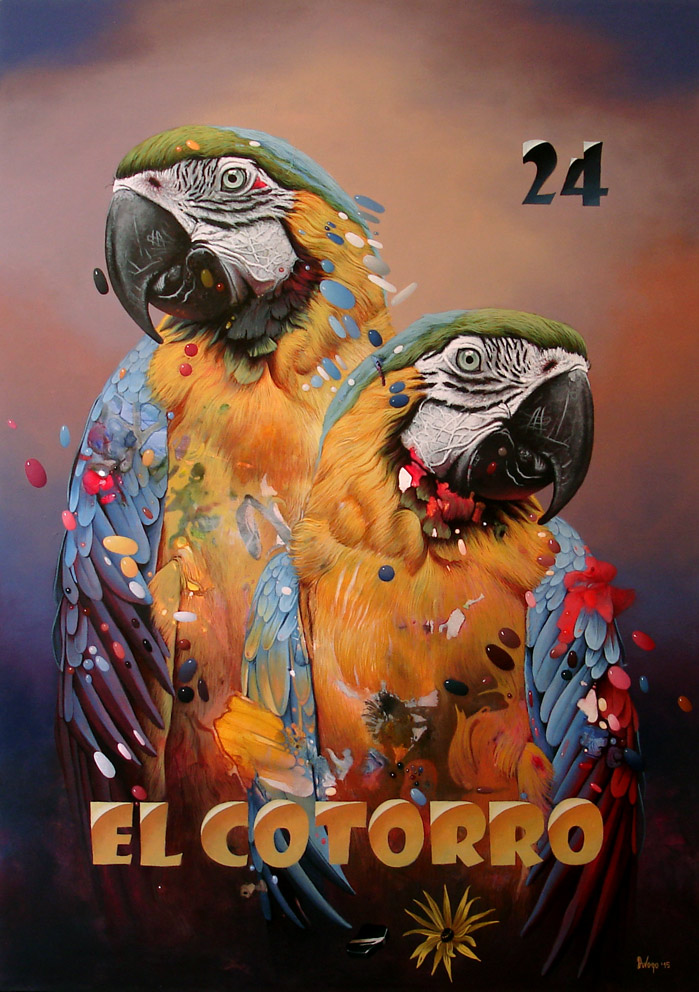 You are what you tweet...
El Cotorro,70x50cm, acrylic-oil on canvas, 2015.