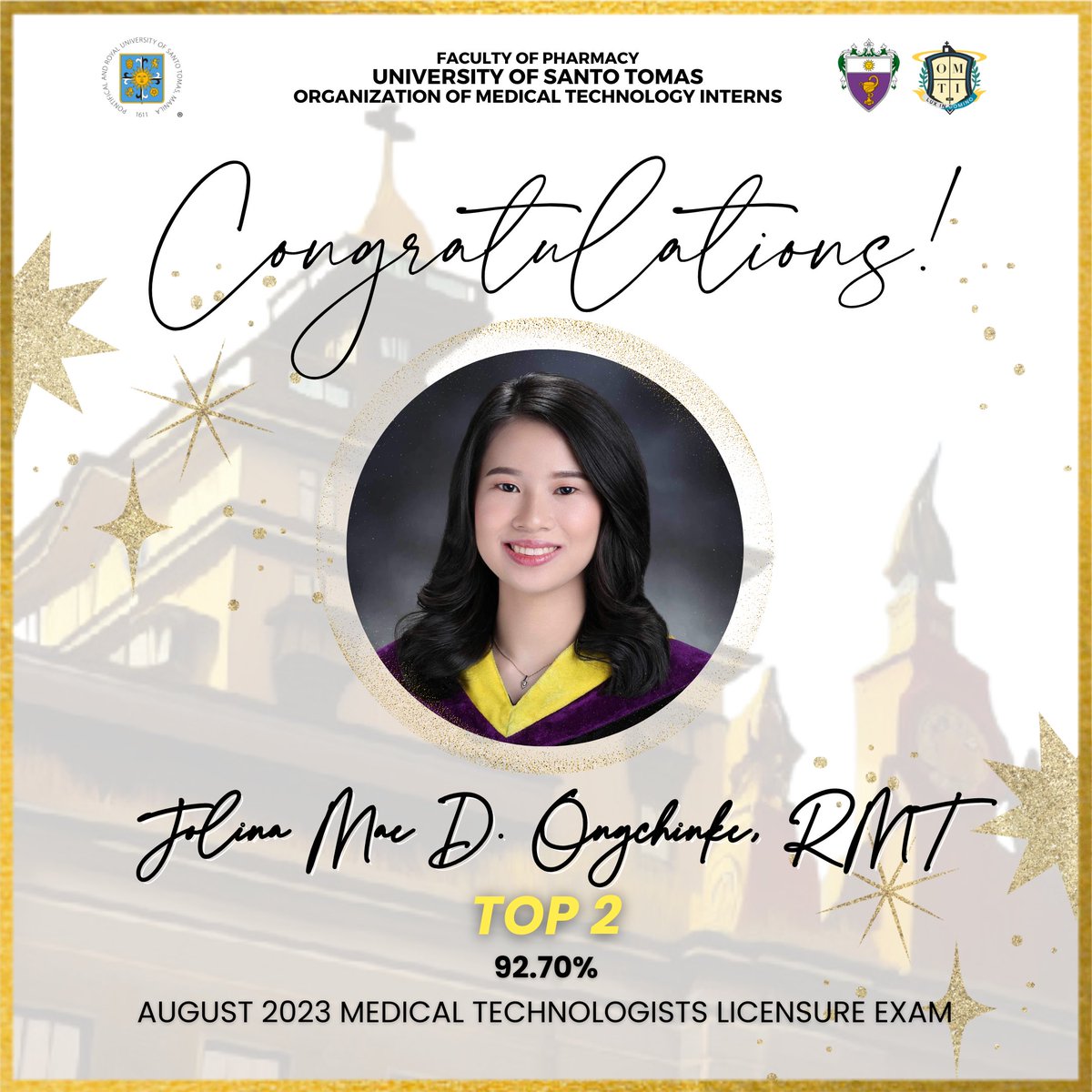 OfficialOMTI's tweet photo. “Success is the sum of small efforts repeated day in and day out.” - Robert Collier

This is it! All those days and nights of striving to achieve your dream and making numerous sacrifices to become a registered medical technologist have finally paid off!

(1/3) https://t.co/KxKUEoOMMY