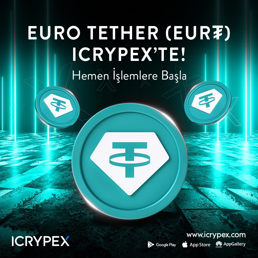 IcrypexTr's tweet photo. Euro Tether (EURt) Şimdi ICRYPEX'te!💶
Euro'ya 1:1 endeksli olan sabit kripto para birimi #EuroTether (#EURt) işlemlerine ICRYPEX'te hemen başlayabilirsiniz. @tether https://t.co/AyU66llQ7B