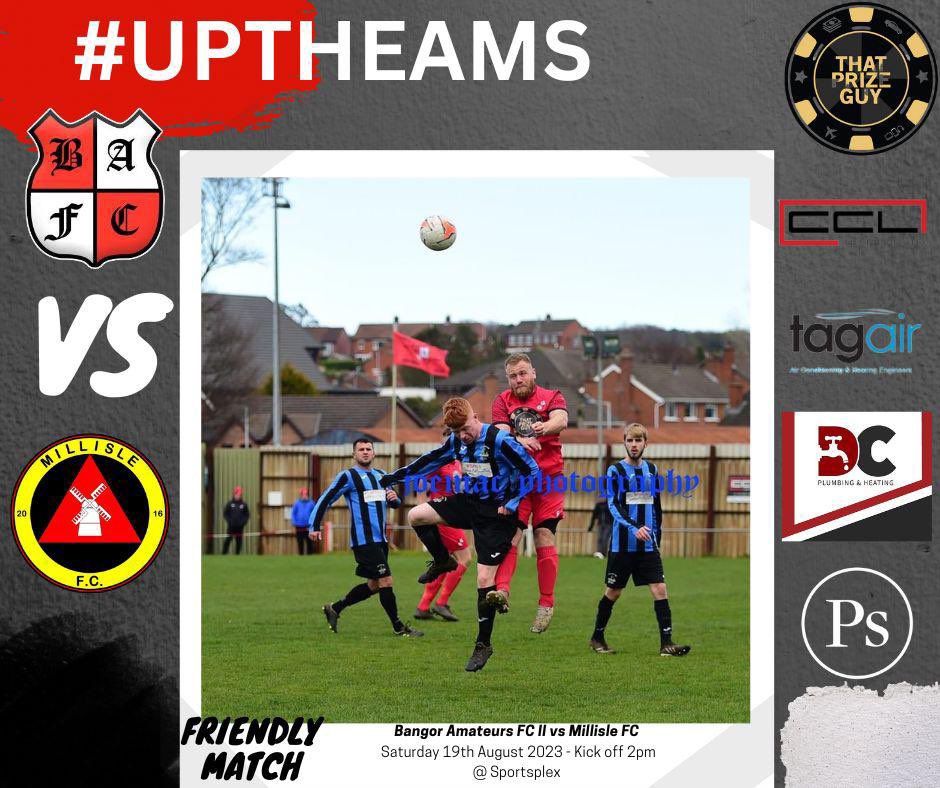 We’re back in cup action tomorrow as <a href="/CrumlinUnitedFC/">Crumlin United</a> are the visitors to Ballyvarnet for the 2nd round of the Steel &amp; Sons Cup 🏆

Meanwhile Our 2nds continue their pre season fixtures with a game vs Millisle Fc @ Bangor Sportsplex 

❤️🖤
