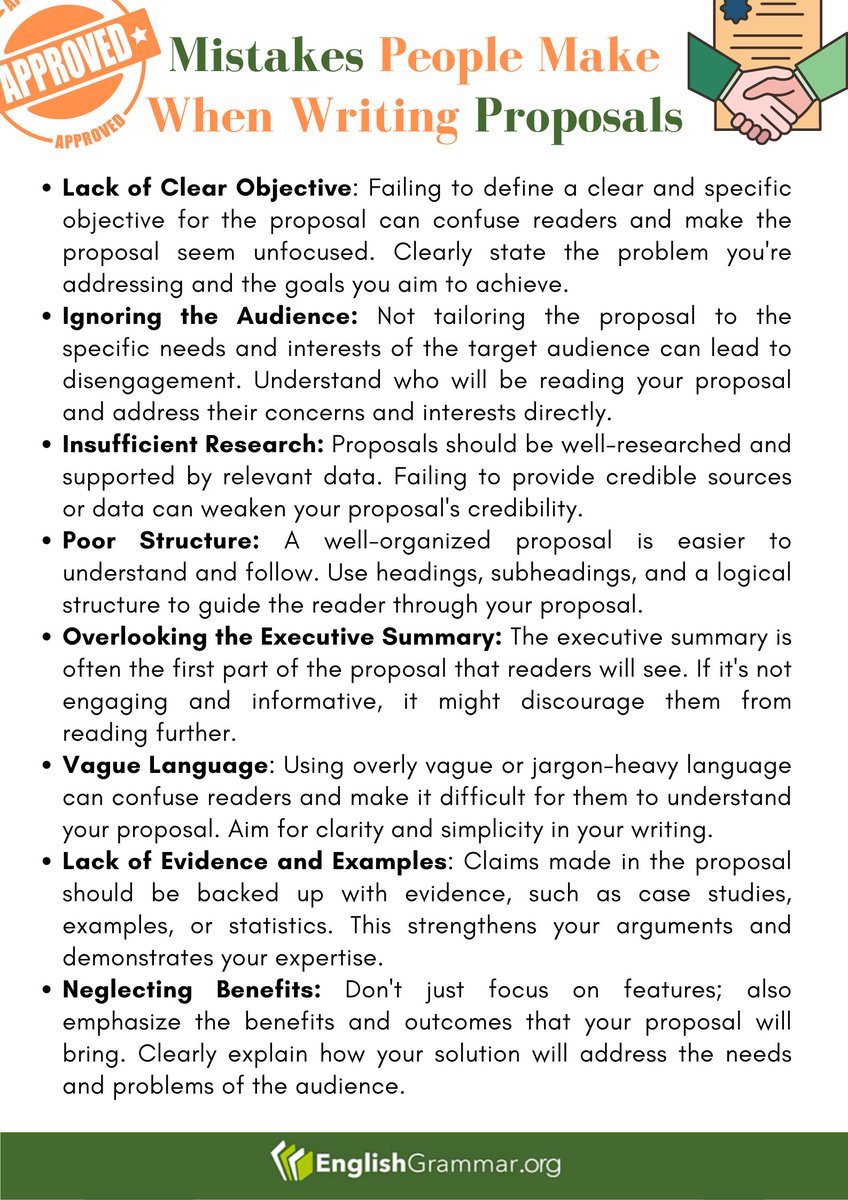 GrammarUpdates's tweet photo. Mistakes People Make When Writing Proposals https://t.co/H0FGhc3Un4