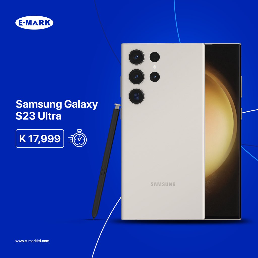 Get the Samsung S23 Ultra 256GB at K17,999
On Happy Hour!

#samsungs23ultra
#HappyHour 
#reducedprice
#ConnectingPeople