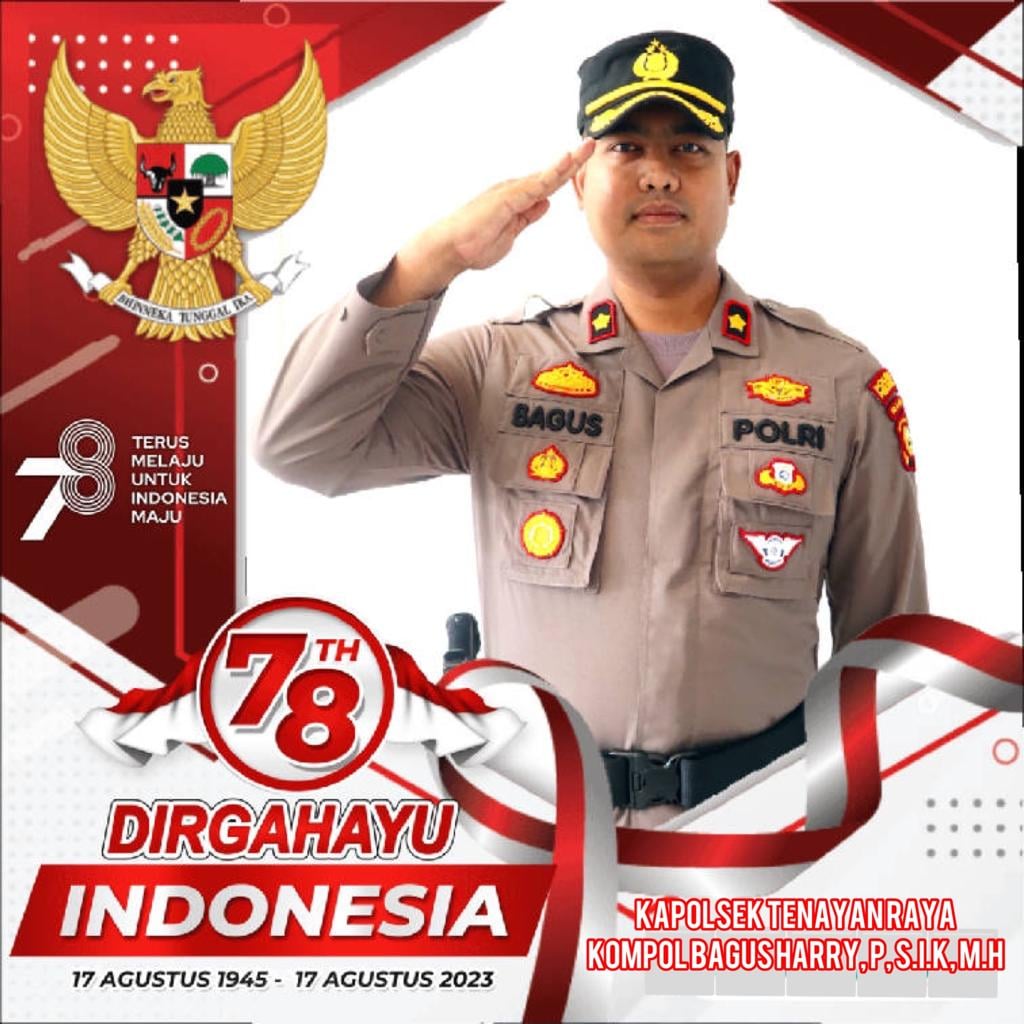 raya_tenayan's tweet photo. Ucapan HUT Ke-78 dari Kapolsell Tenayan Raya Kompol Bagus Harry https://t.co/brXF1WBT0j. https://t.co/AGm4U2FG7w