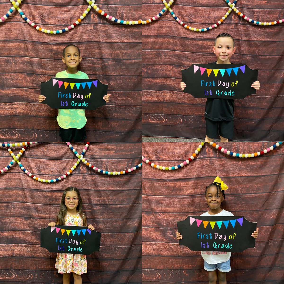 We are excited about first grade 🖤❤️🦅