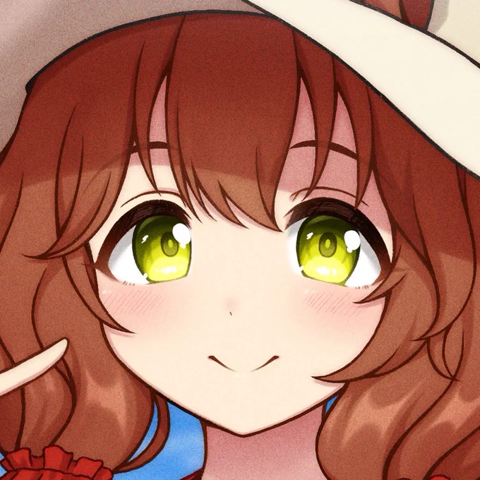 今回の絵で目のハイライトをいつものと違う感じにしたけど、見てる人からしたらどうなんだろう? 