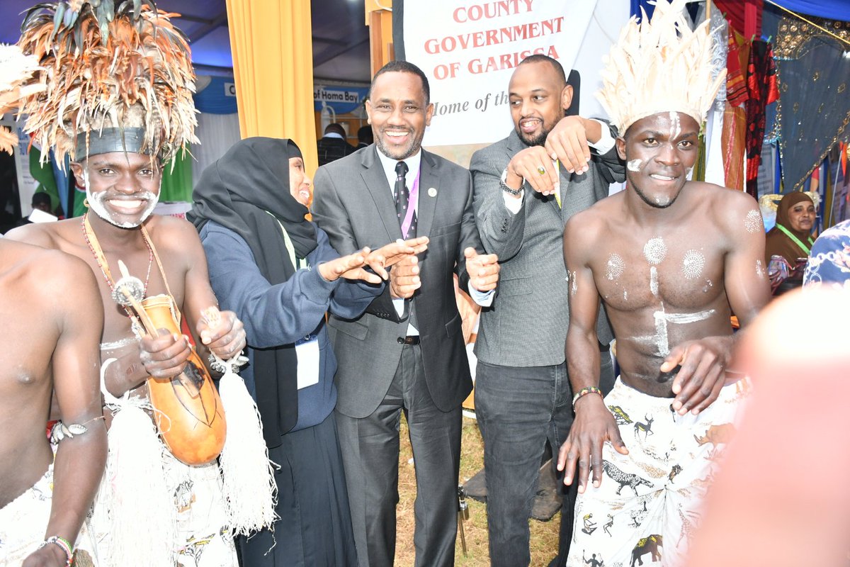 NCPD_Kenya's tweet image. The Director General NCPD @DrAbeySheikh joined @KisiiCounty001 traditional dancers who were entertaining delagates visiting the @GarissaCountyKE booth at the #DevolutionConference2023 in Eldoret