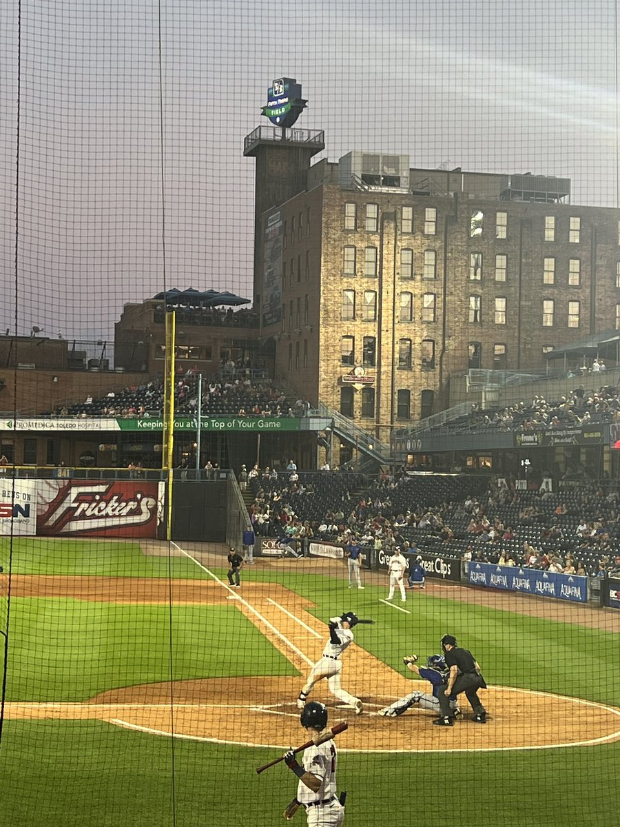 HudsonBeda's tweet photo. Saw @MudHens get Ws two nights in a row against the @OMAStormChasers at #fifththirdfield. Several 💣 were hit! Rain delay yesterday. #baseball @MiLB https://t.co/xIllZcvxZy