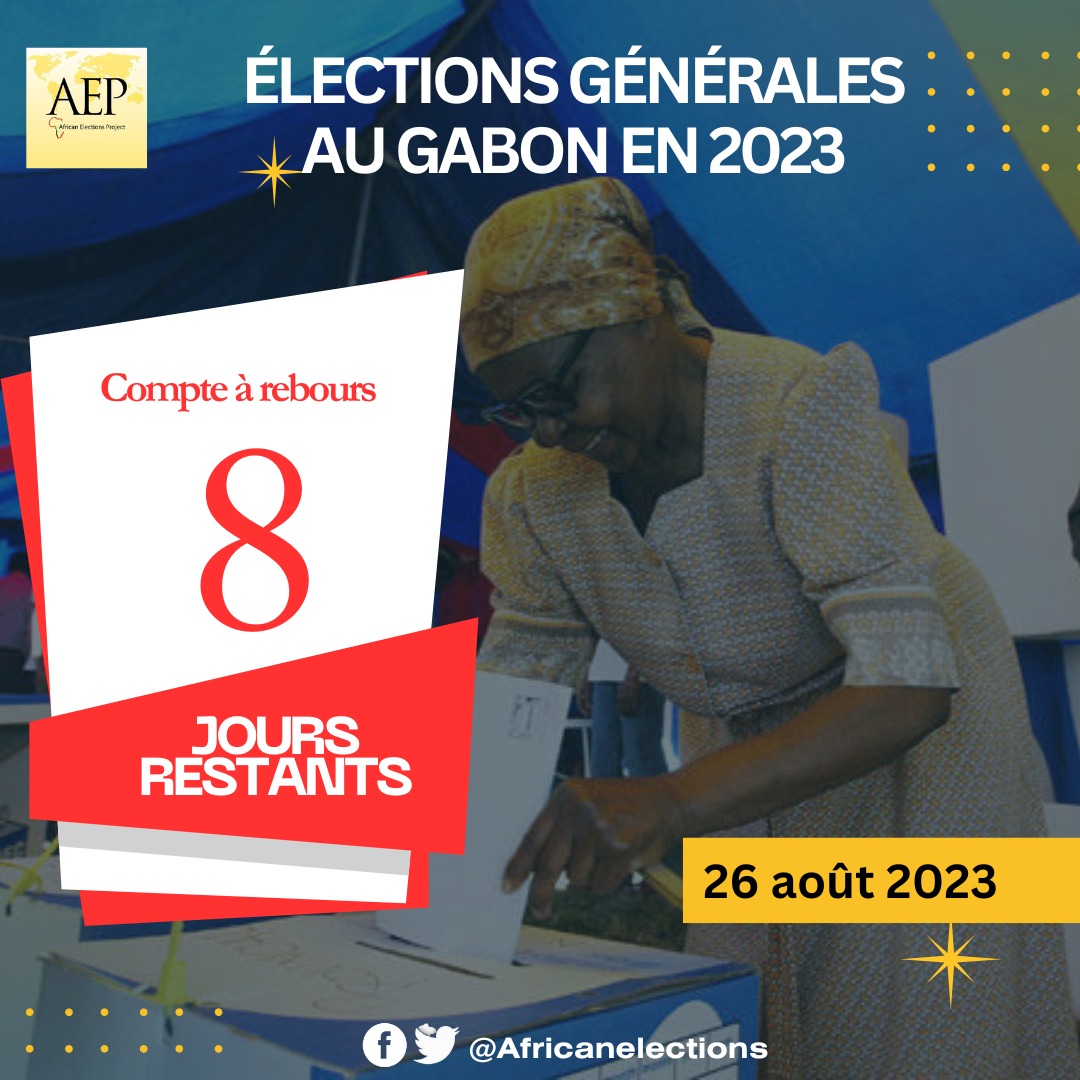 Les élections générales de 2023 au Gabon auront lieu dans 8 jours. Qui dirigera le Gabon pour les 5 prochaines années?

@penplusbytes
#Gabon #Gabon23 #Gabonelections #AfricaElections