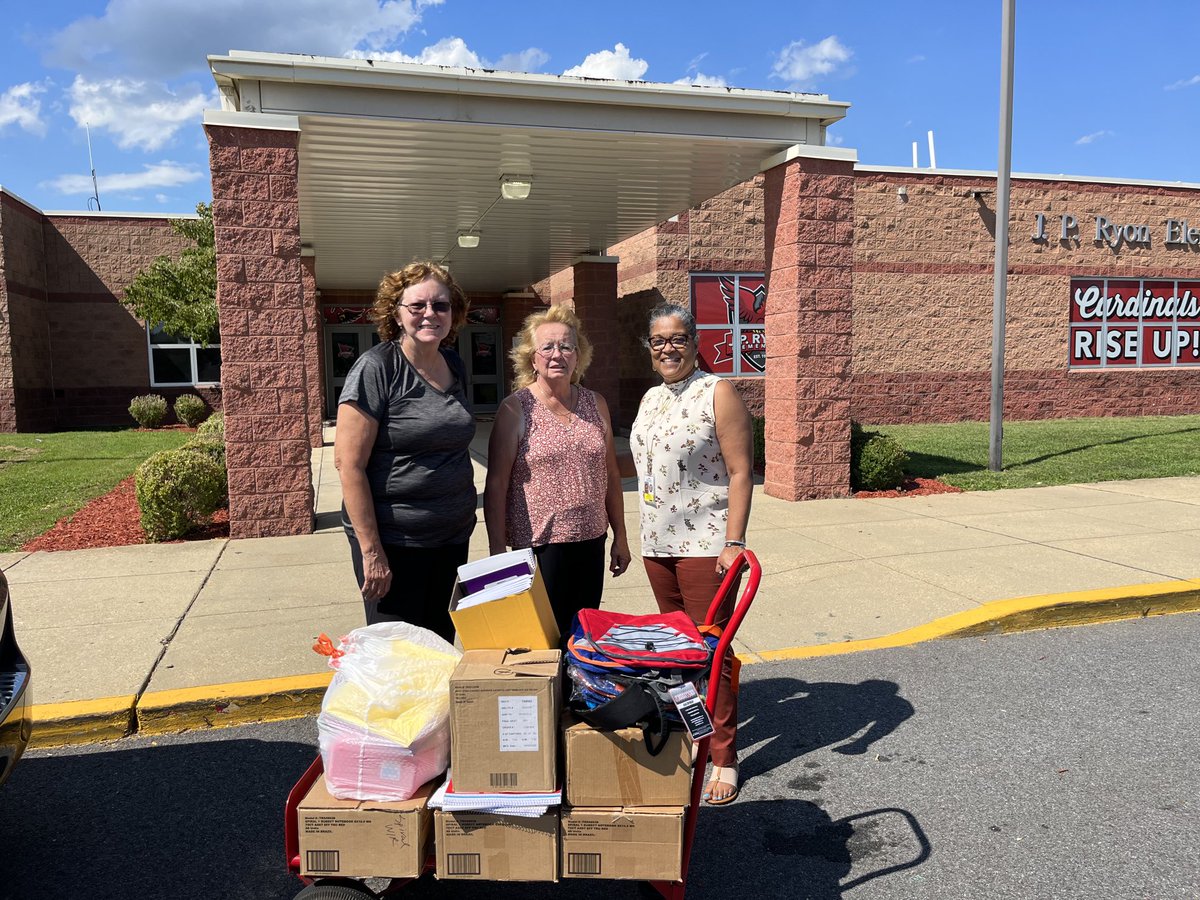 Thank you Trinity Baptist Church for donating school supplies for J.P. Ryon families. 🤍